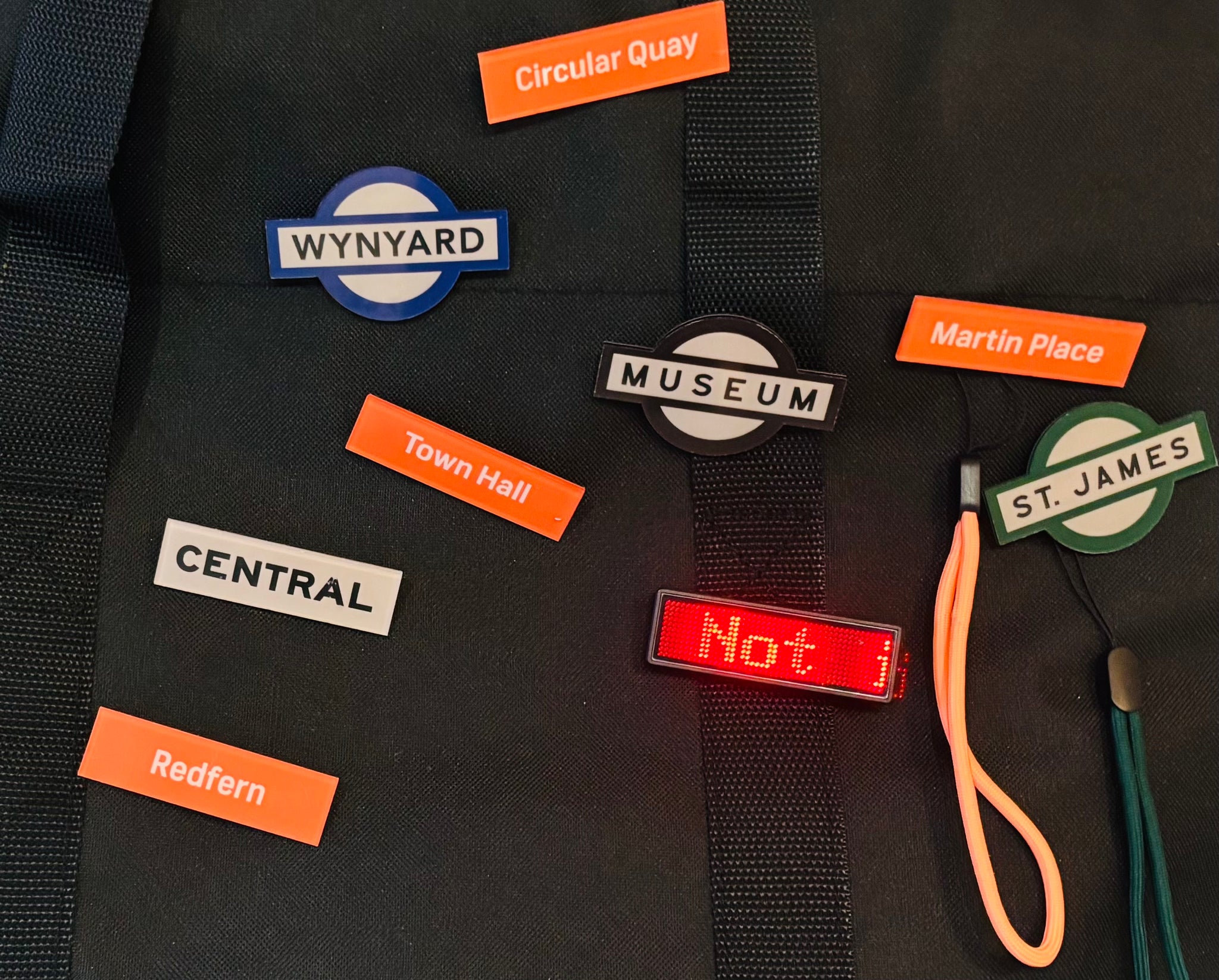 SYDNEY STATION NAME BADGE MYSTERY $90/Full Set.